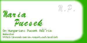 maria pucsek business card